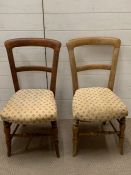 Two chairs on turned legs
