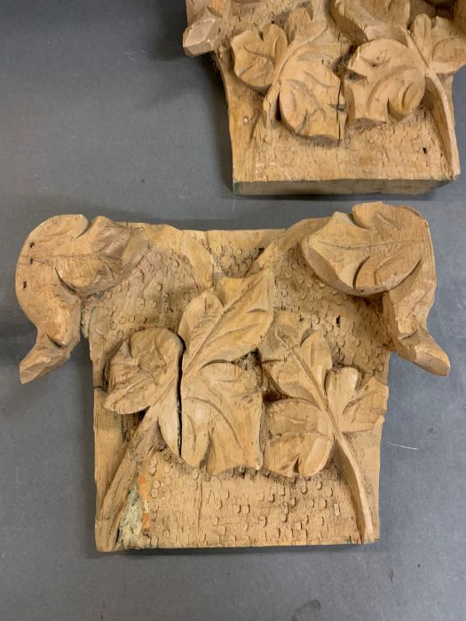 Two carved wooden plaques (H24cm W28cm) - Image 6 of 6