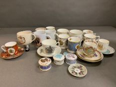 A selection of Royal memorabilia china cups etc