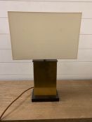 A Brass rectangular column lamp