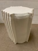 A plaster contemporary seat or side table