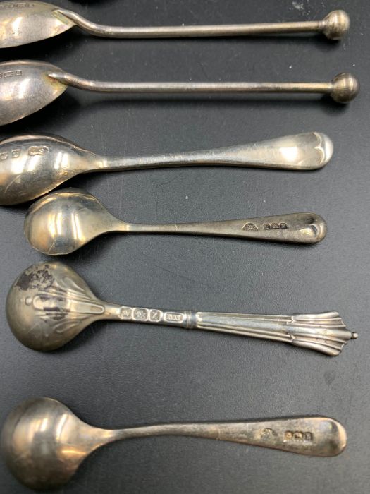 A small selection of silver curios, mustard spoons etc. - Image 4 of 6