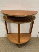 Demi Lune Mid Century side table (H70cm W60cm D30cm