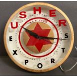 A Usher Export 1970's red star clock