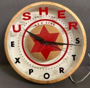 A Usher Export 1970's red star clock