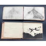 Two autograph books from the 1920's including sketches and quotes