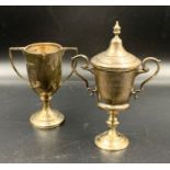 A pair of hallmarked silver trophies (162g Total Weight)