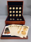 A Boxed set of collectable coins, The Golden Steam Age, Britain's Great Industrial Heritage. Sixteen