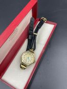 A 14 ct, marked 585. ladies gold watch
