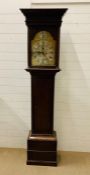 A longcase clock by Thomas Hines of Watlington with mahogany case, Roman numerals
