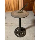 A cast iron sundial