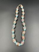 An Austrian handpainted necklace circa 1800's