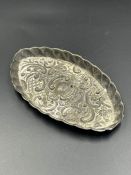 A hallmarked silver small pin dish (24g)