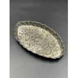 A hallmarked silver small pin dish (24g)