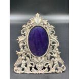 A small silver Victorian picture frame with blank cartouche, London 1887.