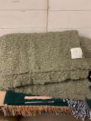 Four designer blankets/throws, The Haas Brothers, Biggle Best, De Le Cuona