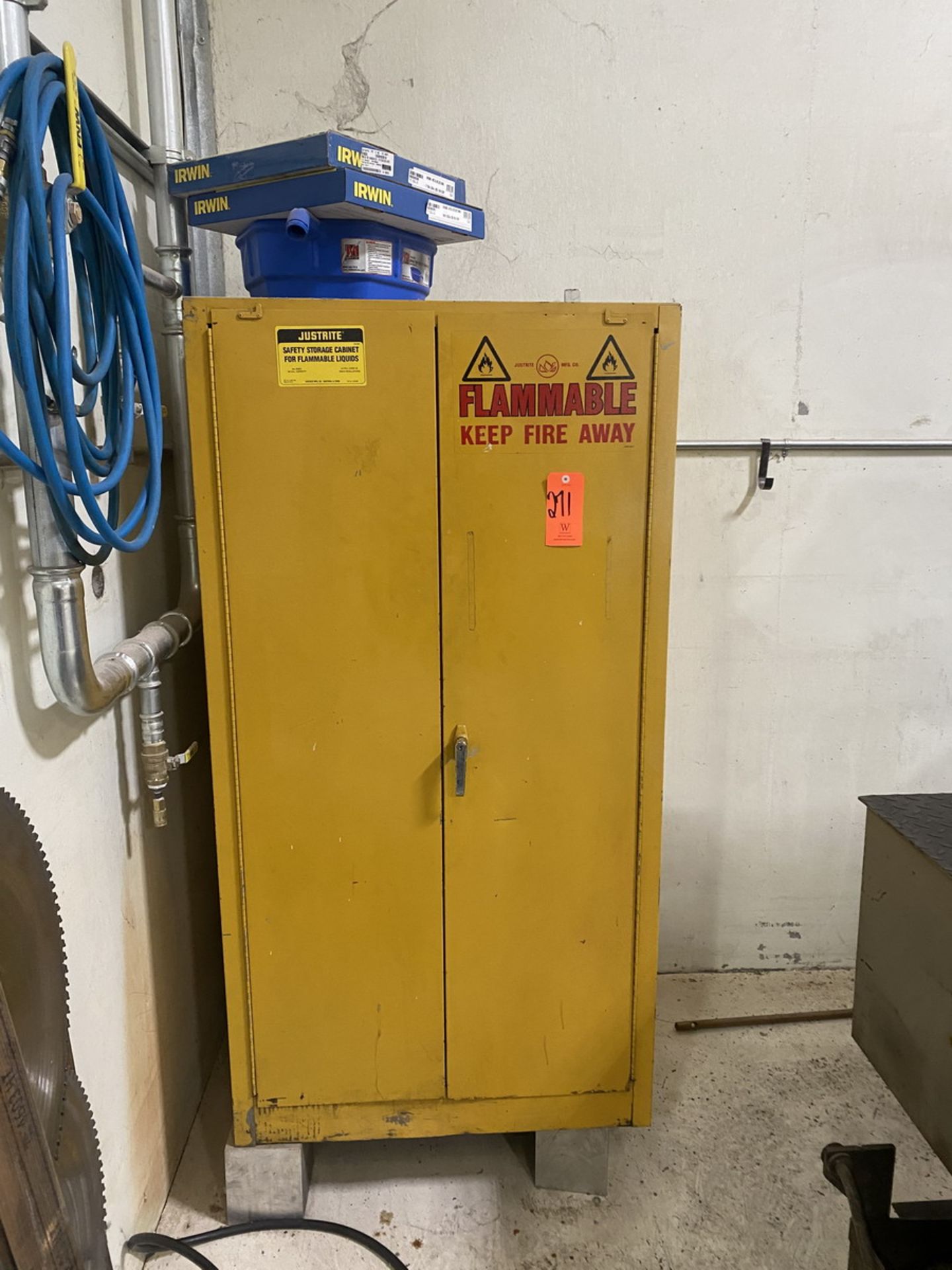Just-Rite 60 Gal. Capacity 2-Door Flammable Fire-Proof Storage Cabinet; 34 in. wide x 34 in. long - Image 2 of 2