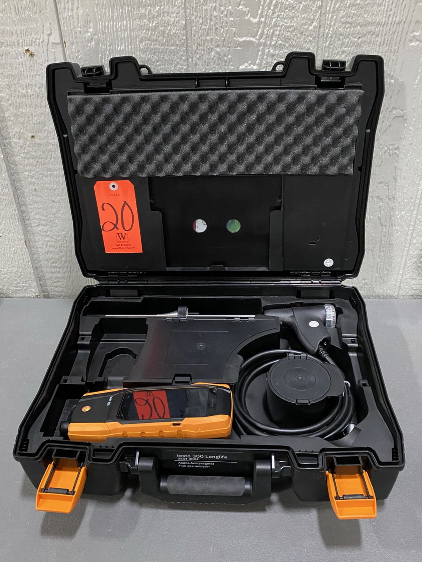 Testo Model 300 Combustion Analyzer, S/N: 62251049; Measurement Range of 0 to 21 Vol.% for O2, and 0