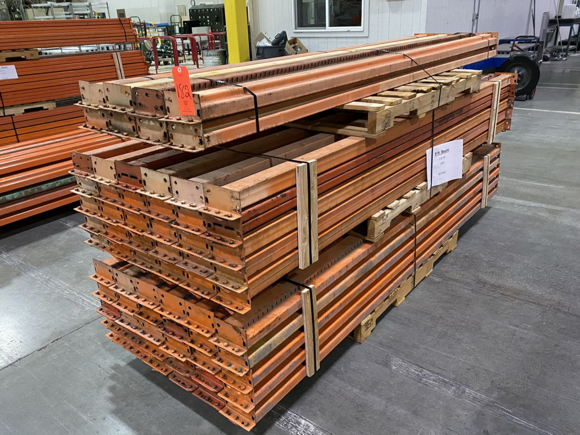 Lot - (50) approx. 12 ft. high x 40 in. deep Uprights, (274) approx. Various Size Cross Beams - Image 4 of 10