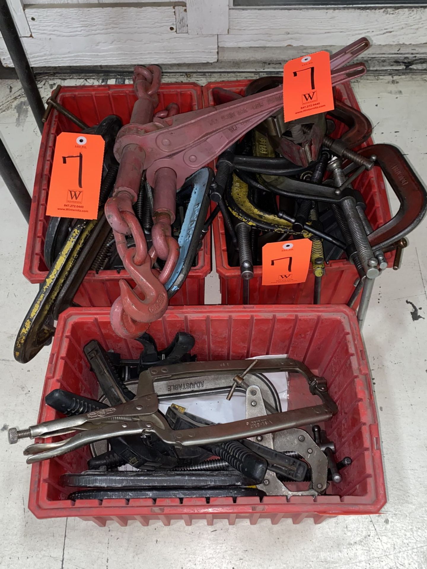 Lot - Assorted Various Size C-Clamps