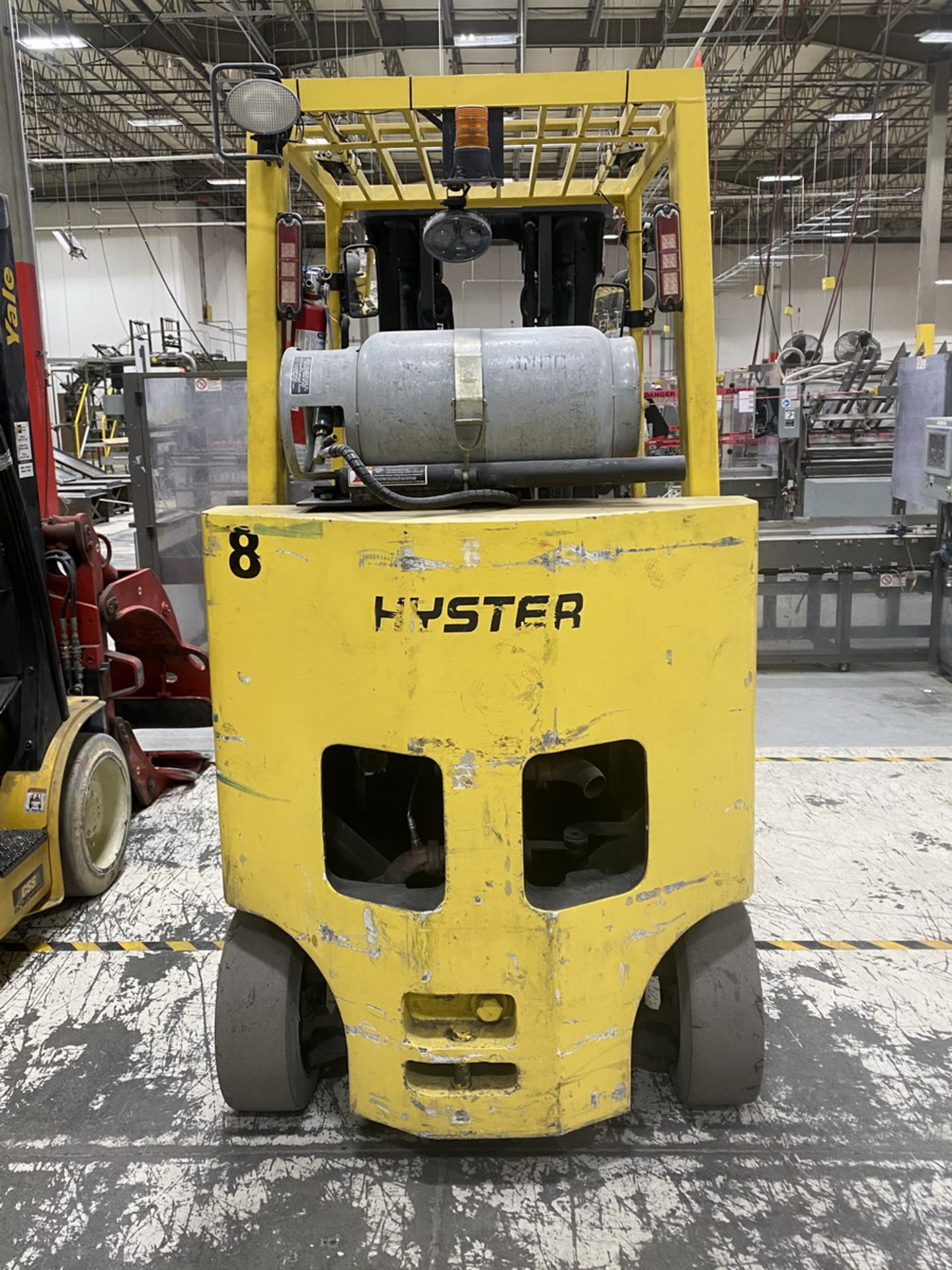 Hyster 5,500 lb. Cap. Model S80XM-BCS LP Riding Fork Lift Truck, S/N: F004V04359D (2006); with 3- - Image 3 of 12