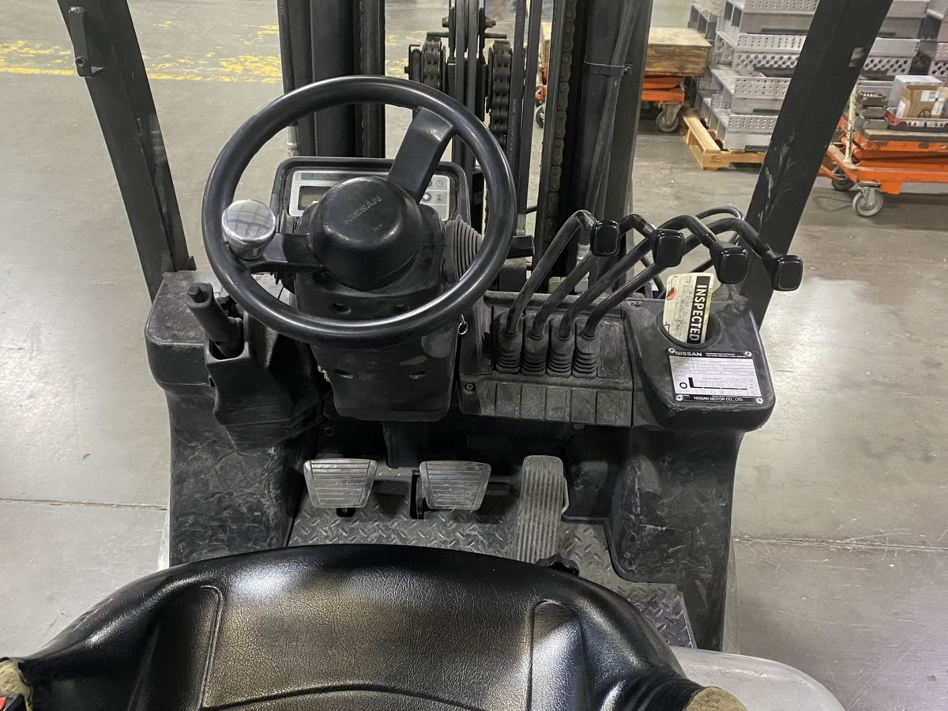 Nissan 4,135 lb. Cap. Model MCU1F2A30LV LP Riding Fork Lift Truck, S/N: CU1F2-900633 (2008); with - Image 5 of 10