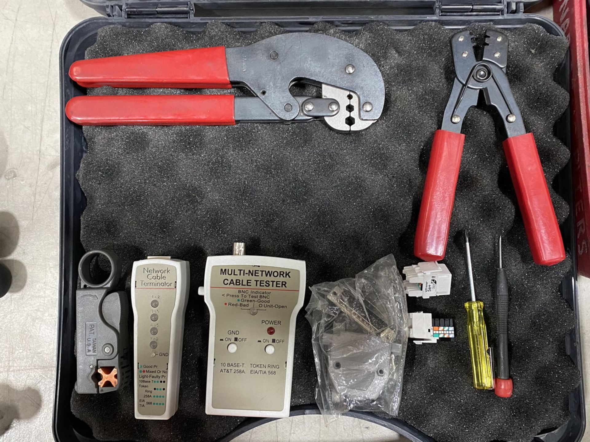 Lot - Wire Cutter Set; with Multi-Network Cable Tester, Network Cable Terminator, (1) Milbar - Image 2 of 4