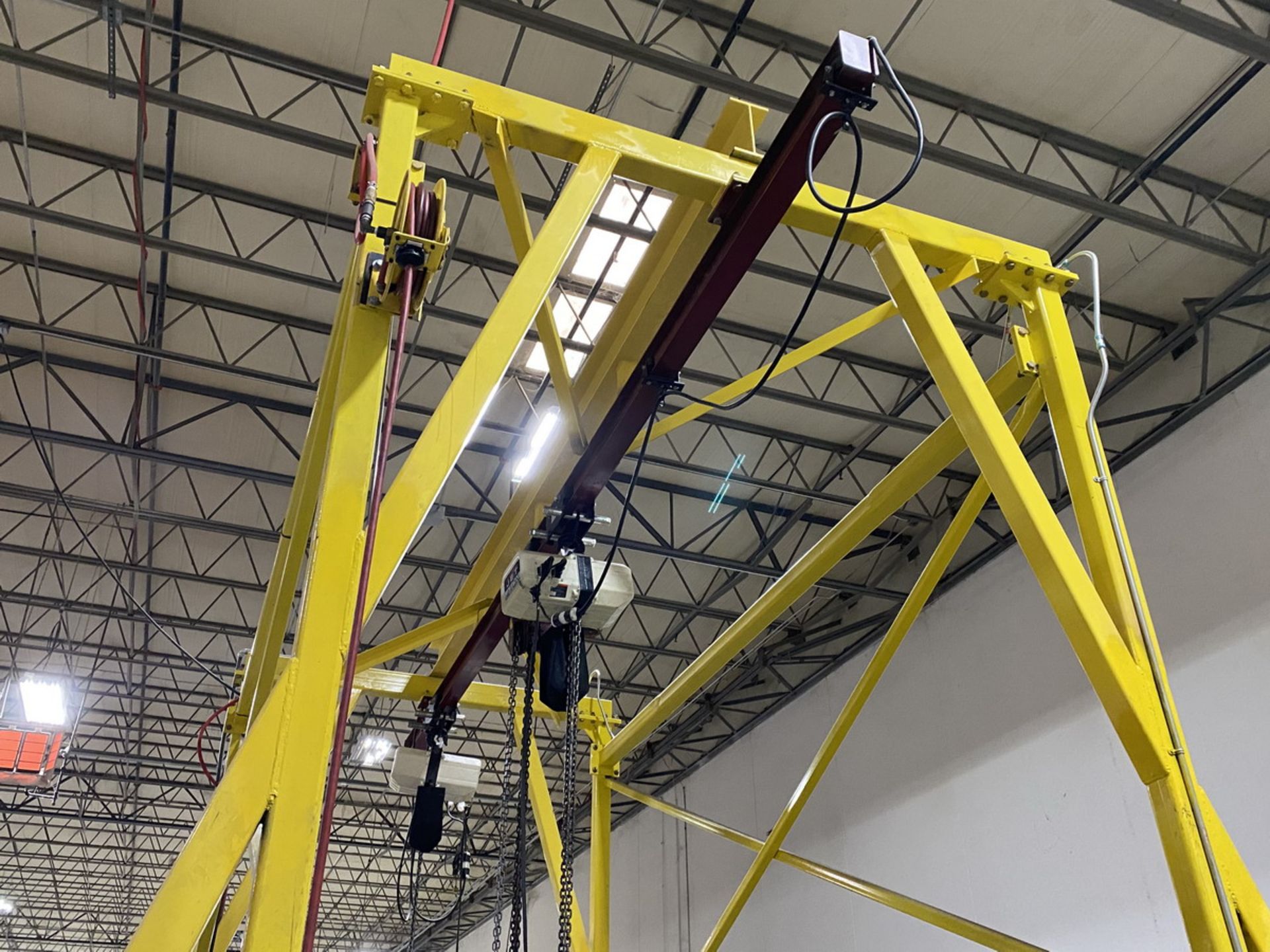 5,000 lb. Cap. Floor Mounted Gantry Crane; with (2) Jet 2-Ton Electric Chain Hoists, 15 ft. x 8 - Image 3 of 6