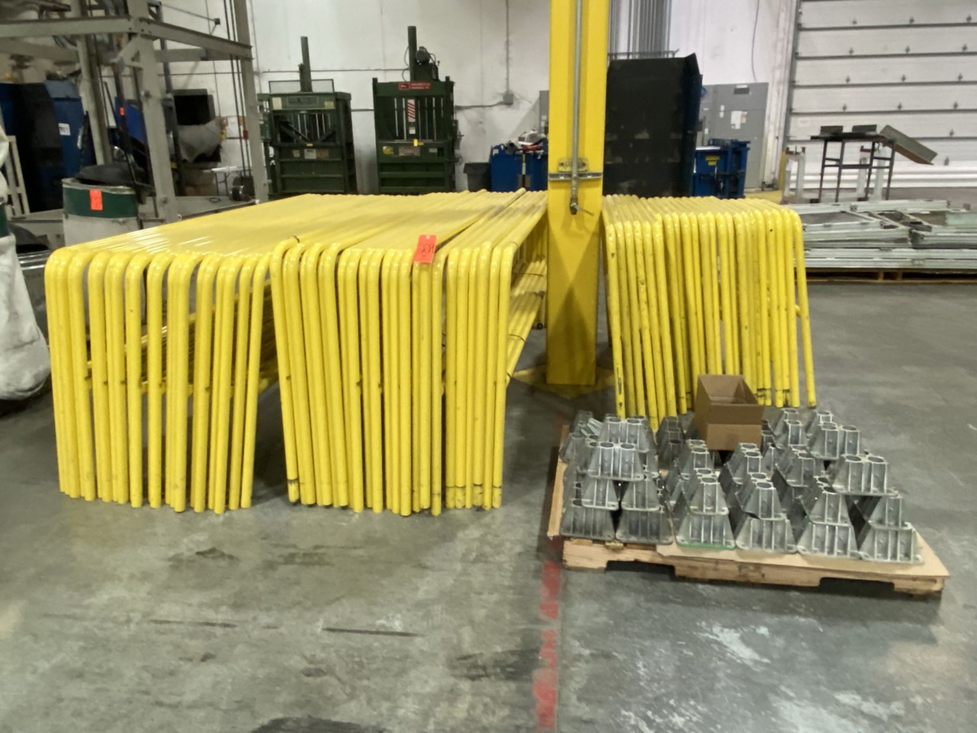 Lot - Various Size Safety Rails, Ranging from 117 in. long to 67 in. long, and 42 in. long with (