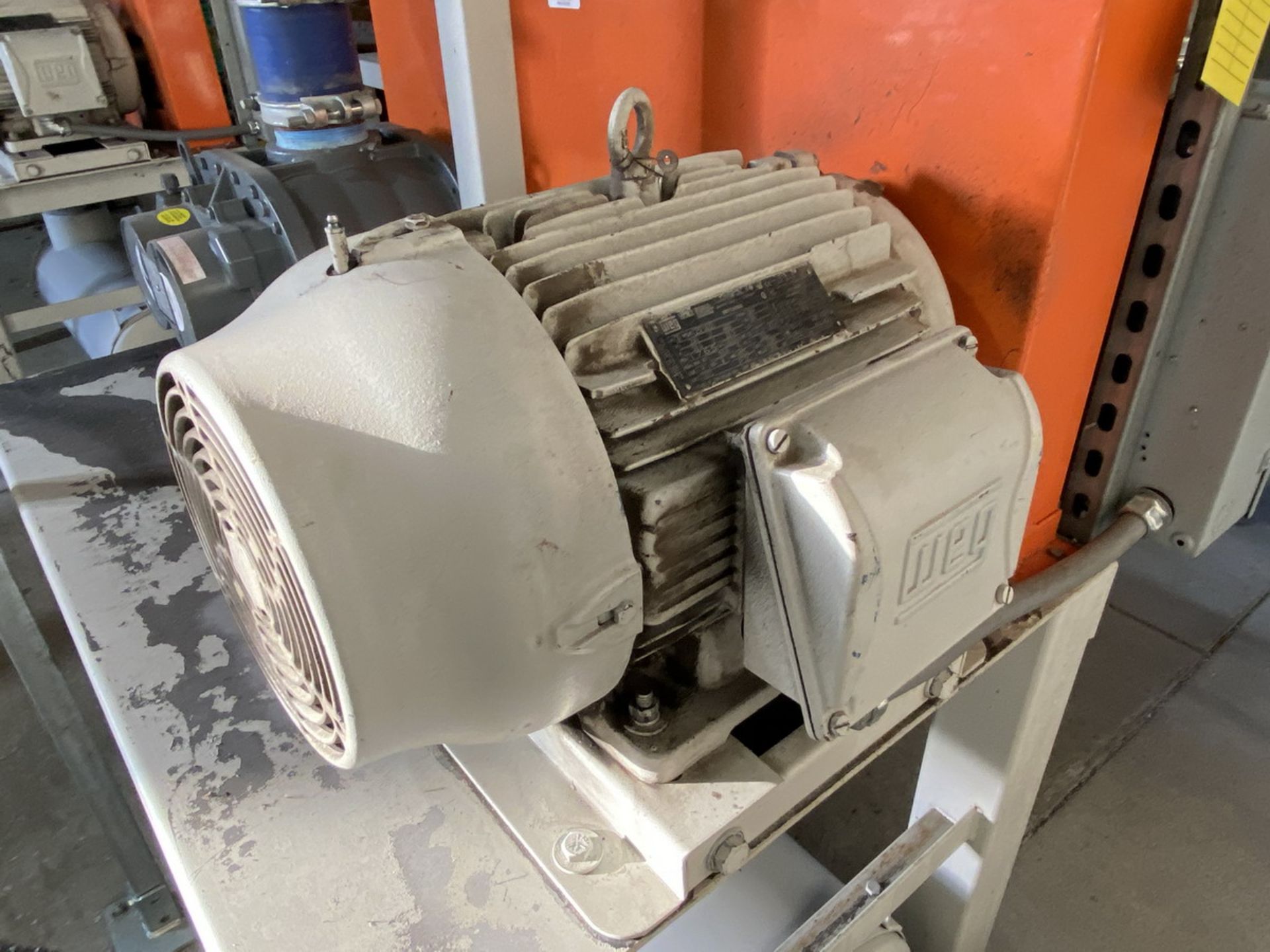 Root 25-HP Model 59 U-RAI-L Rotary Lobe Blower, S/N: 19111322932 (2019); with Silencer, Weg Invert - Image 3 of 6