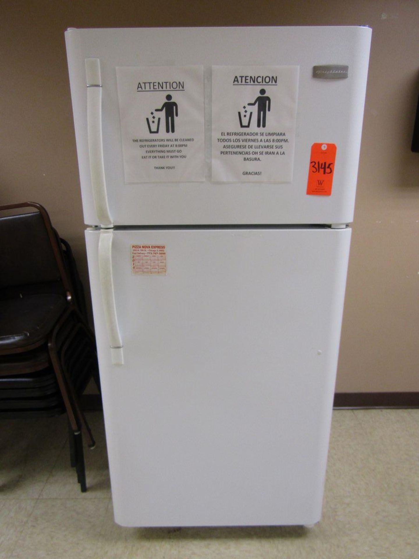 Frigidaire Refrigerator - (Located In: Bedford Park, IL)