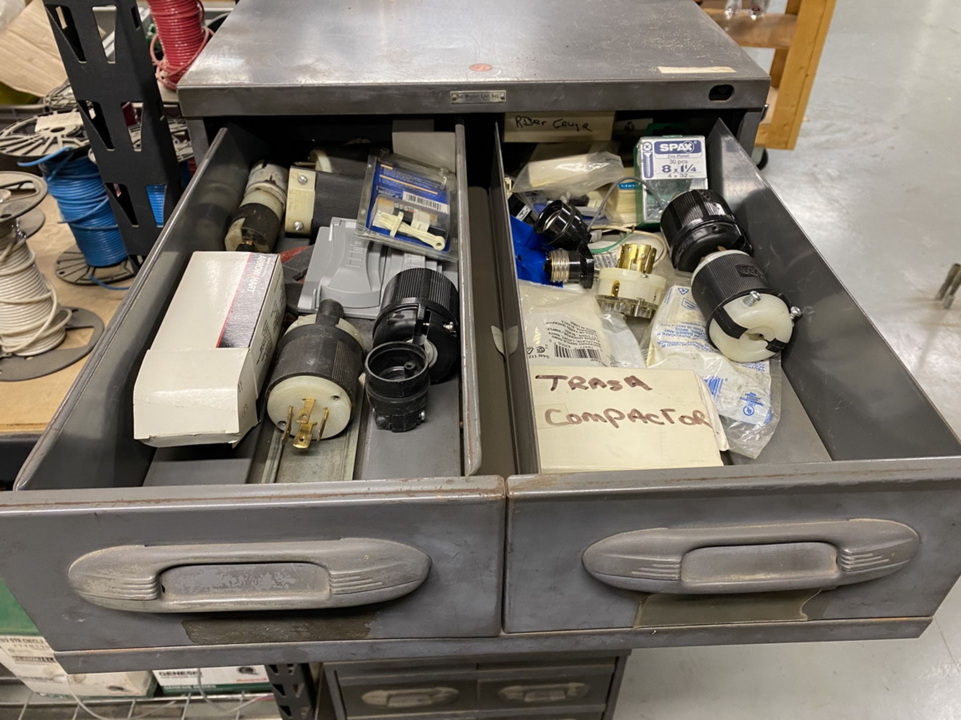 Lot - (2) 10-Drawer Parts Cabinets with Contents of Fuses, Switches, & Pipe Fittings - (Located - Image 3 of 21