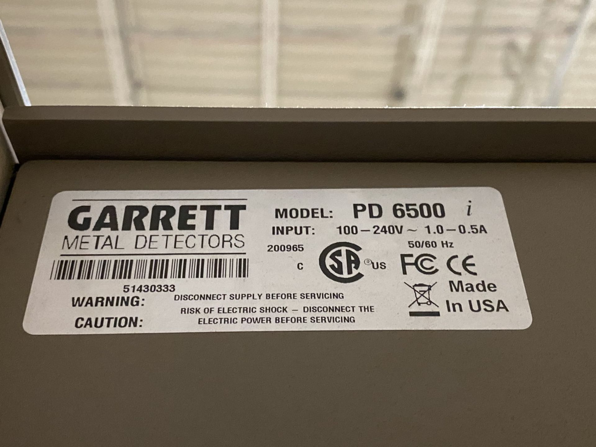 Garrett Model PO-6500i Walk-Through Pinpoint Metal Detector - (Located In: Bedford Park, IL) - Image 2 of 2