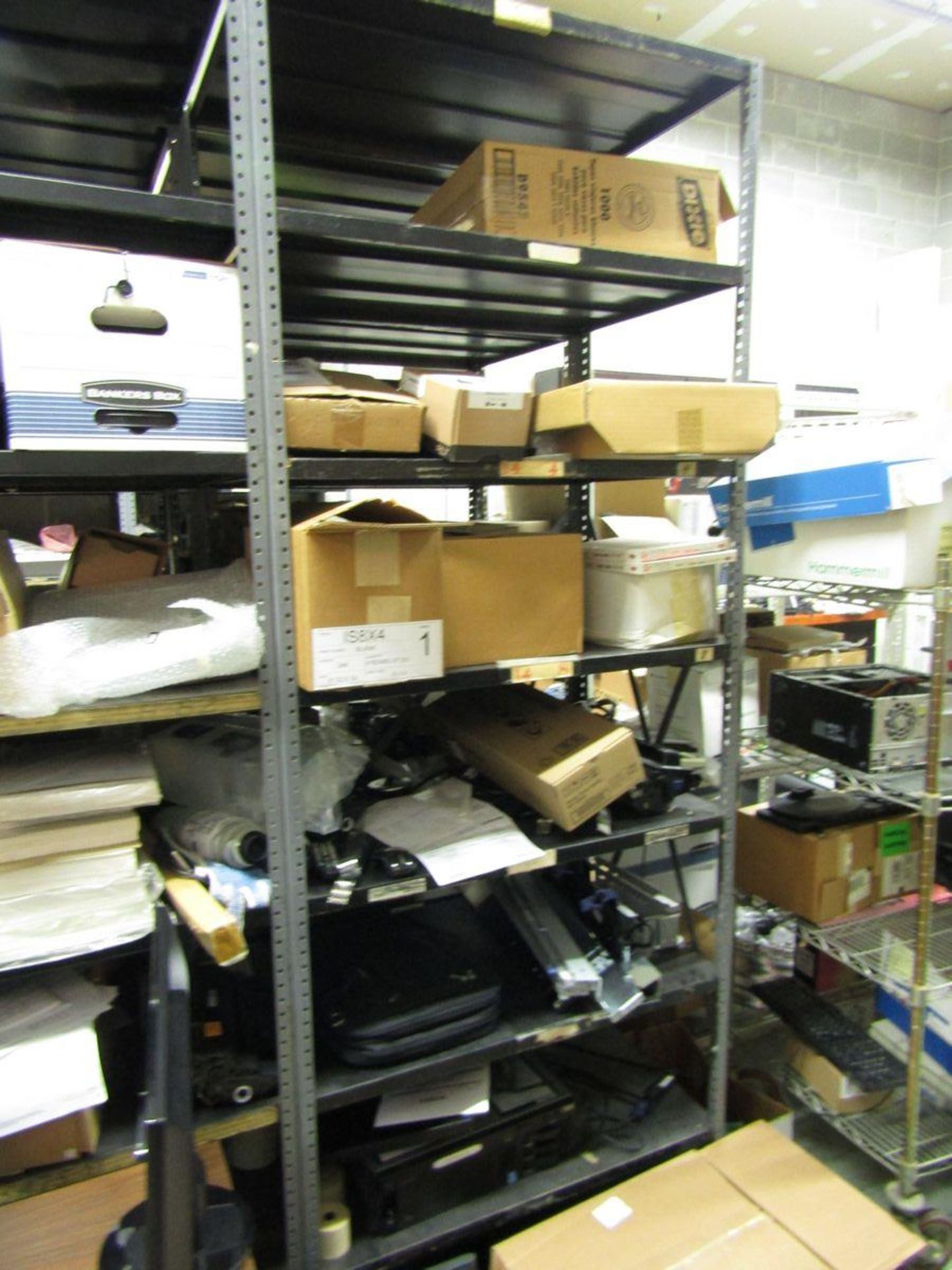 Lot - Contents of IT Repair Room, to Include: (26) Adjustable Shelving Units, Computer Monitors, - Image 4 of 17