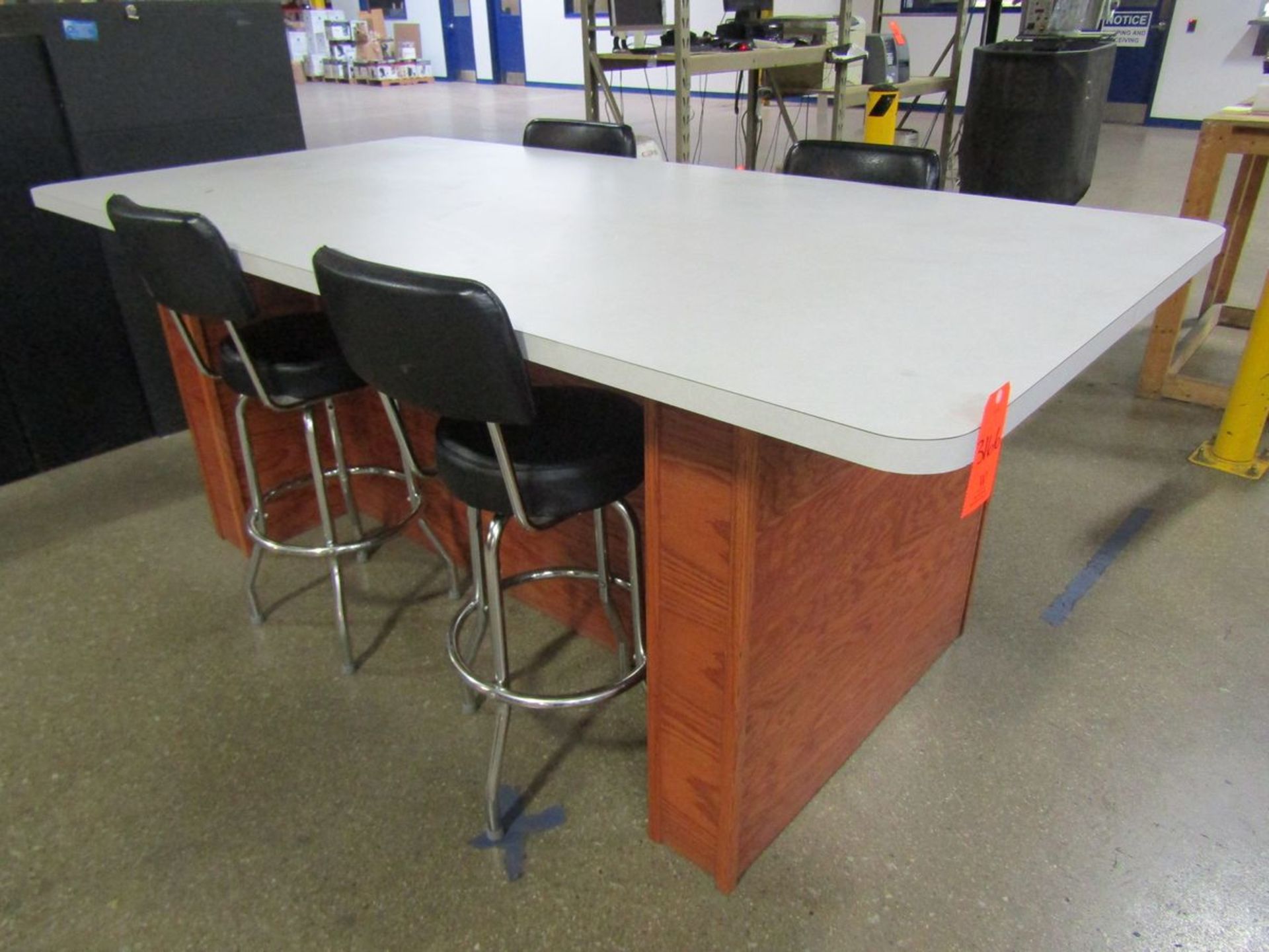 Lot - Shop Furniture, to Include: (1) Wooden Work Station with Laminate Top, 96 in. x 48 in. x 39