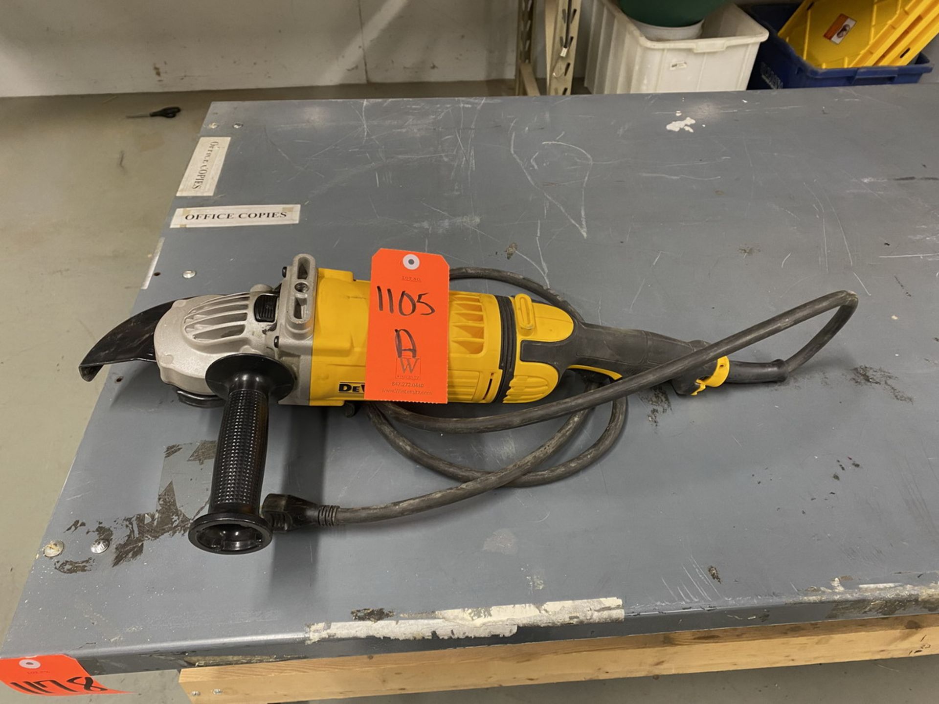 DeWalt 9 in. Model DWE4559N Electric Angle Grinder, 6,550 RPM, 120-V (Missing Arbor)