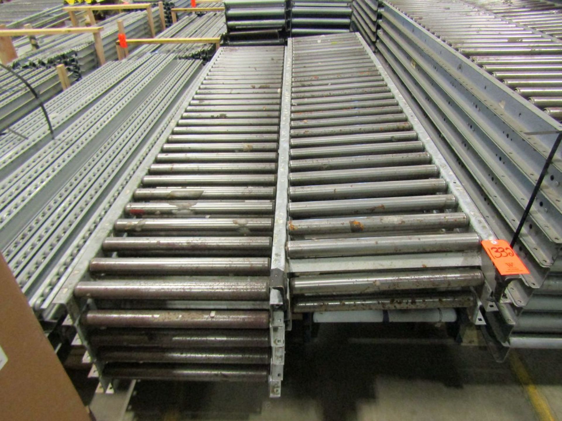 Lot - (12) 10 ft. x 24 in. Roller Conveyors (Limited Qty of 24 in. Legs, Available on a First Come-