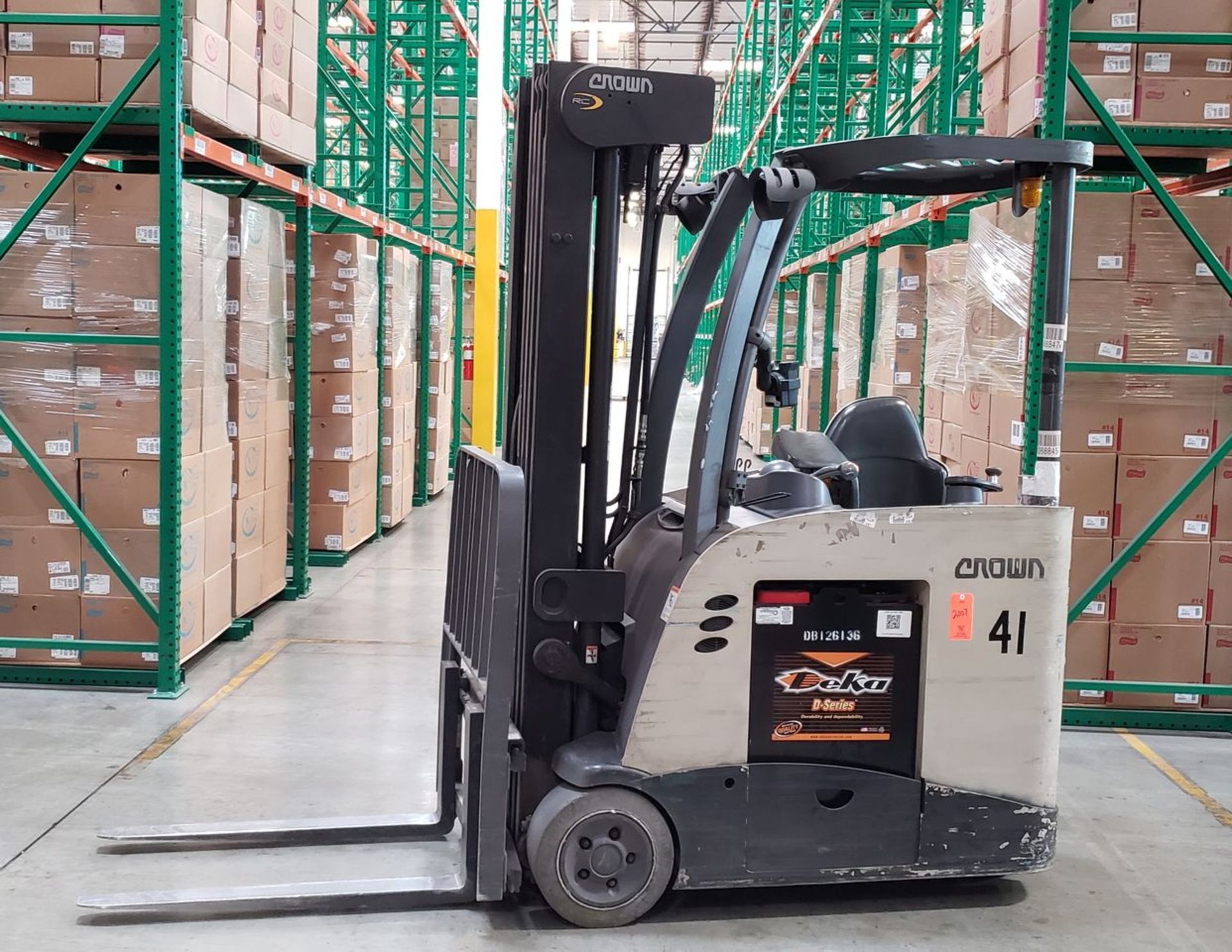 Crown 4,000 lb. Model 1A374244 Electric Standup Riding Forklift, S/N: 1A379436 (2011); with 270