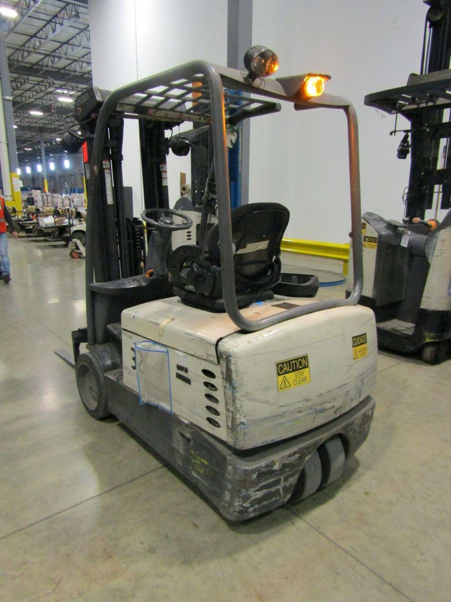 Crown 4,000 lb. Cap. Model SC4540-40 3-Wheel Electric Riding Fork Lift Truck, S/N: 9A165529; 36-V - Image 6 of 11