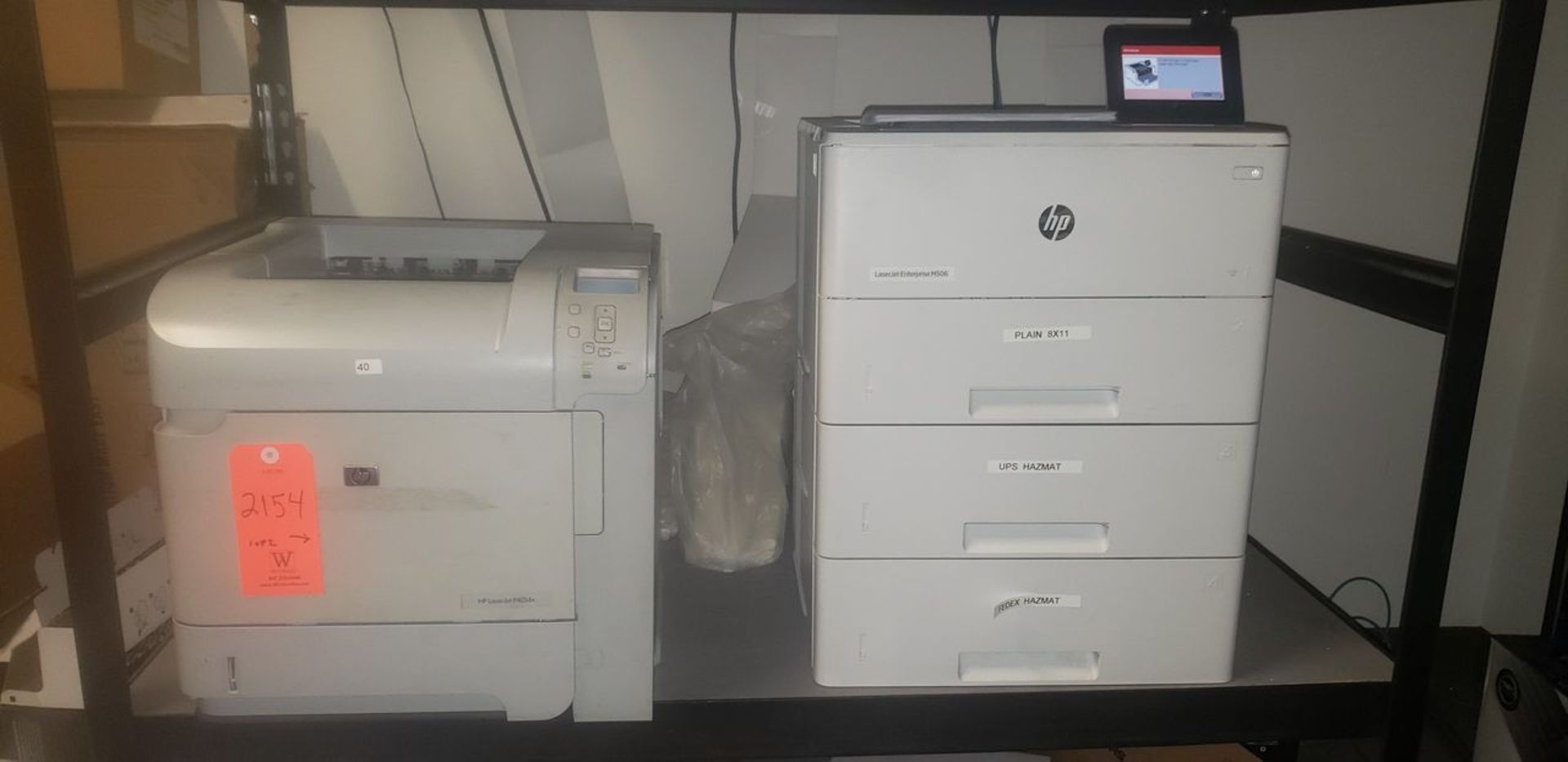 Lot - (2) Hewlett Packard Printers; (1) HP LaserJet P4014N, and (1) Laserjet Enterprise M506 - (