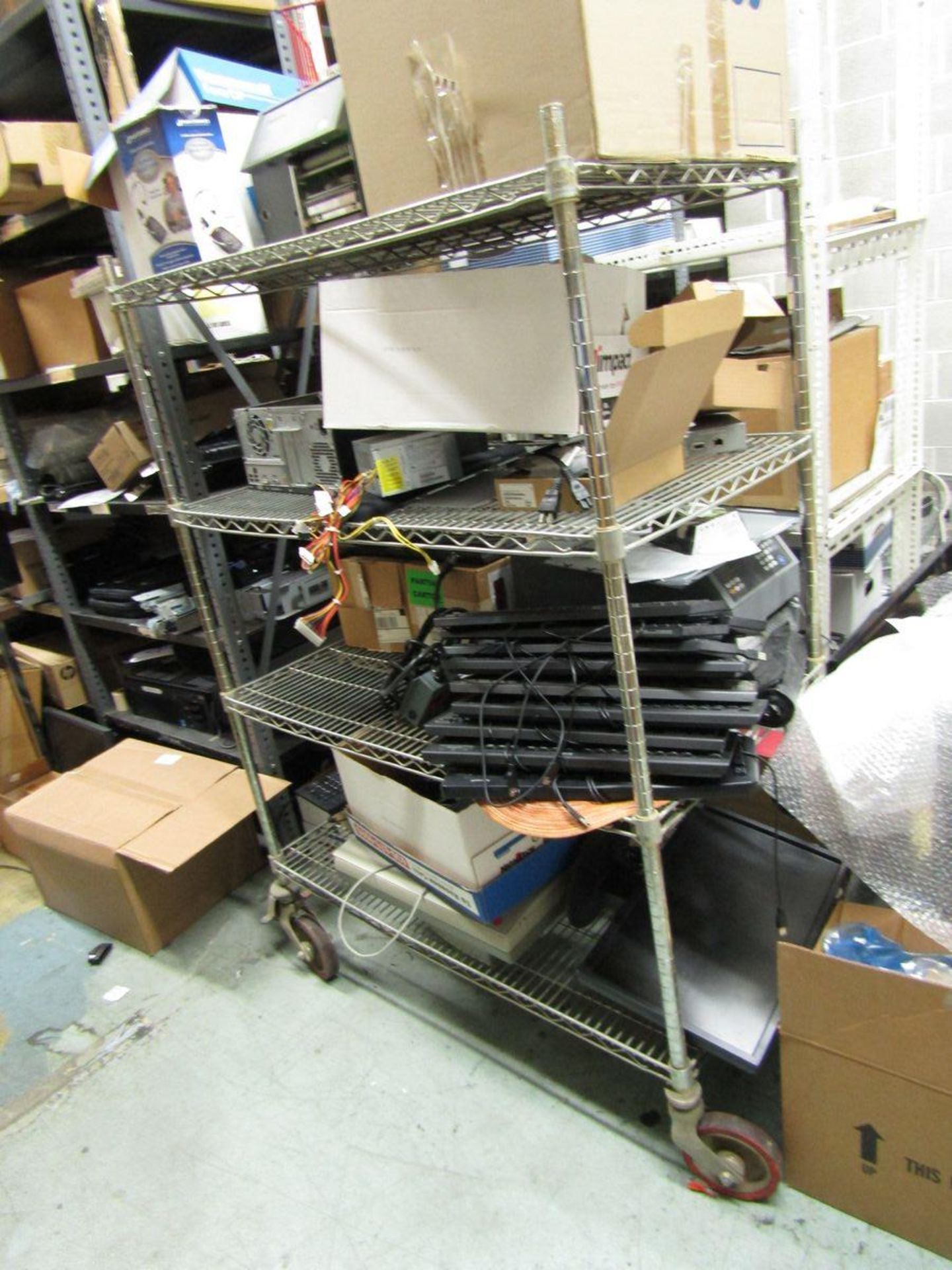 Lot - Contents of IT Repair Room, to Include: (26) Adjustable Shelving Units, Computer Monitors, - Image 6 of 17
