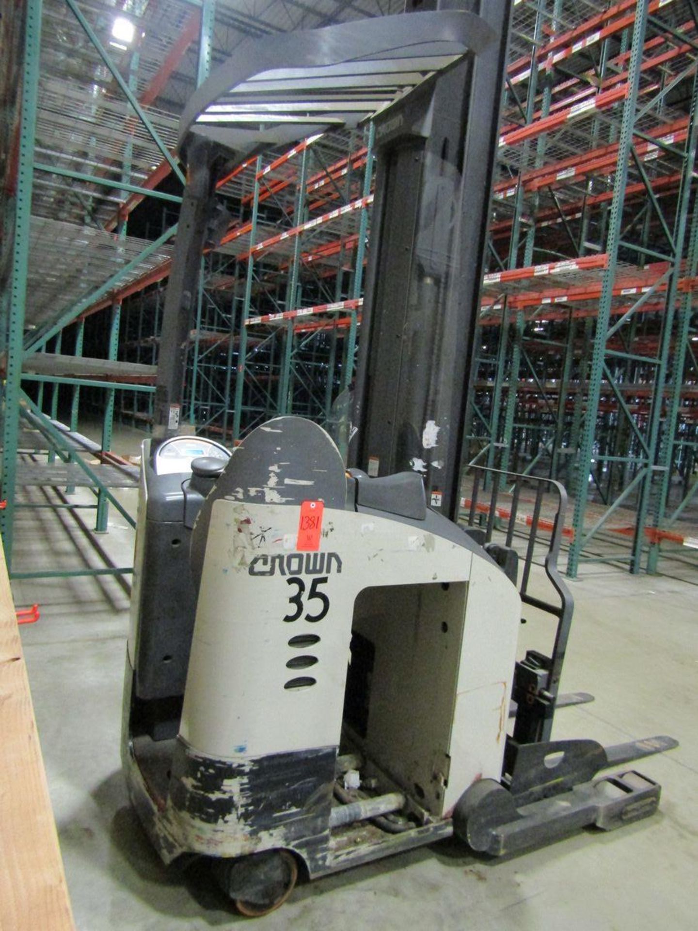 Crown 3,200 lb. Cap. Model RMD6025-32 Electric Narrow Aisle Double Reach Fork Lift Truck, S/N: - Image 4 of 10