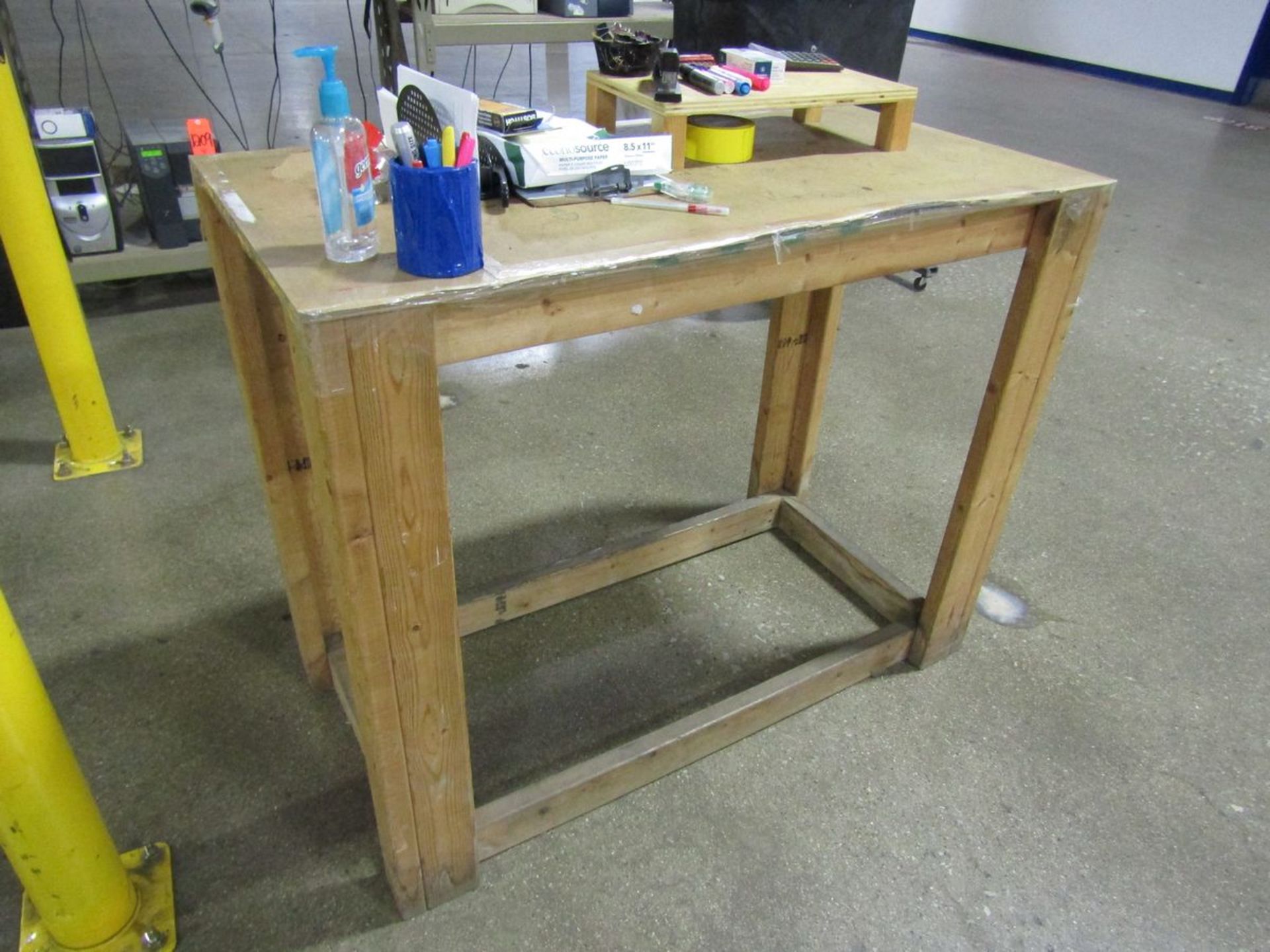 Lot - Shop Furniture, to Include: (1) Wooden Work Station with Laminate Top, 96 in. x 48 in. x 39 - Image 2 of 2