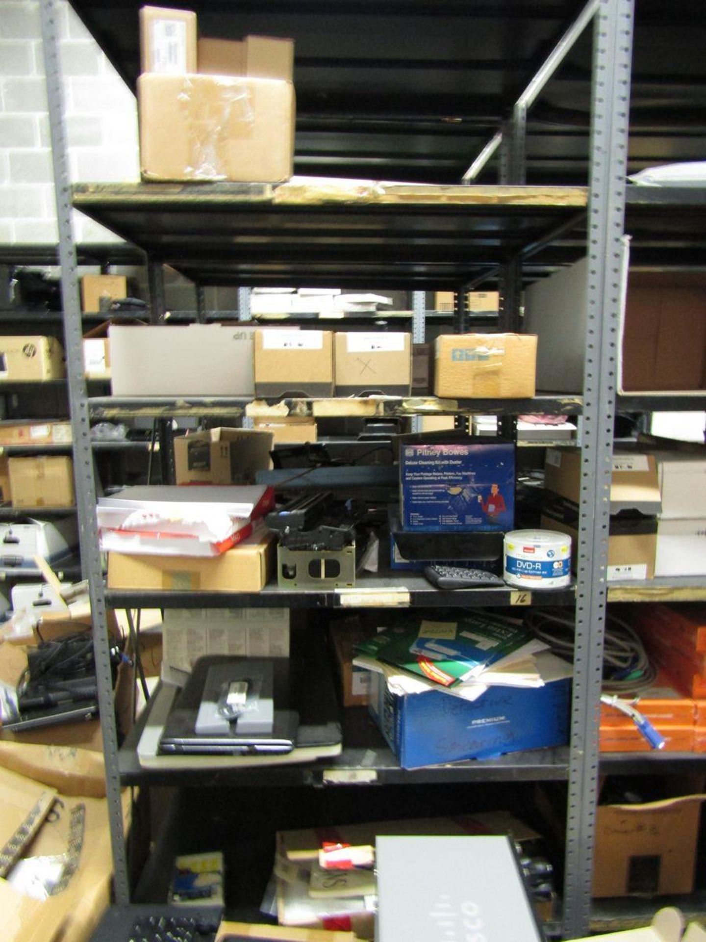 Lot - Contents of IT Repair Room, to Include: (26) Adjustable Shelving Units, Computer Monitors, - Image 2 of 17