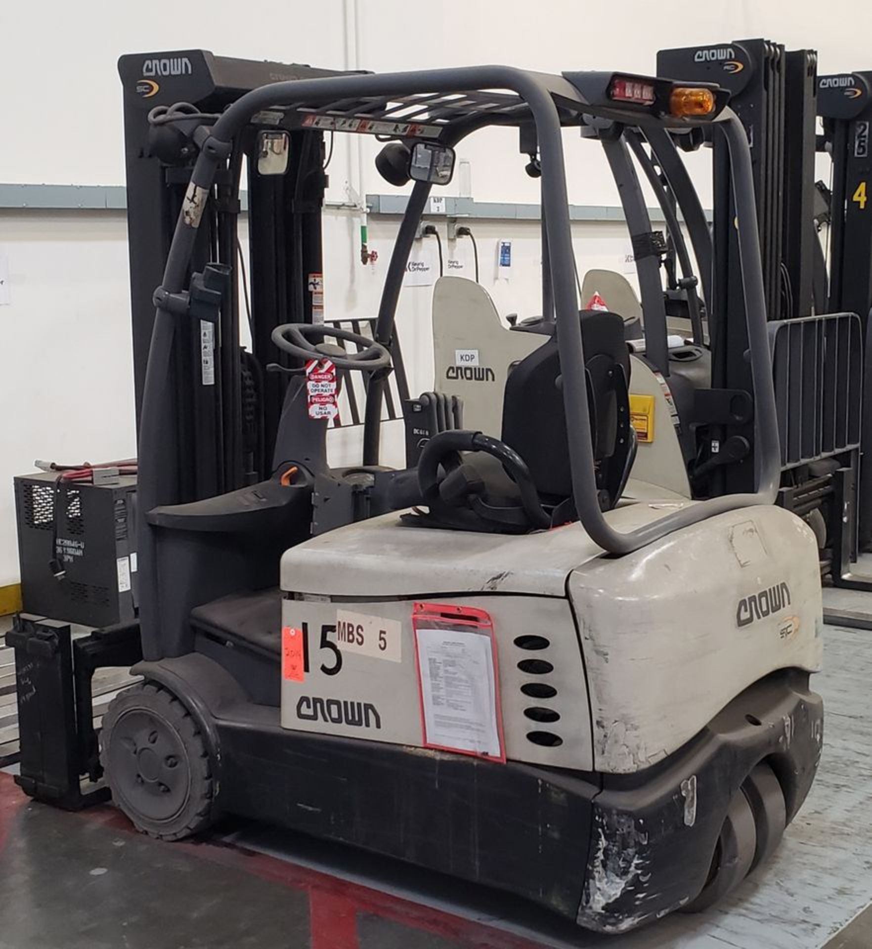 Crown 4,000 lb. Model SC5240-40 Electric Riding 3-Wheel Forklift, S/N: 9A177577; with 42 in.