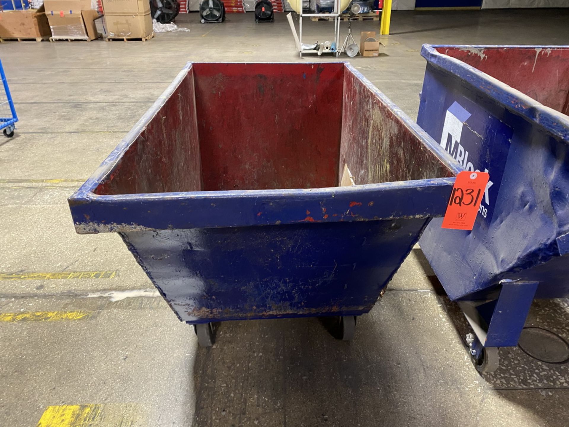 Steel Dump Cart; 31 in. x 60 in. x 37 in. (approx.) - (Located In: Bedford Park, IL)