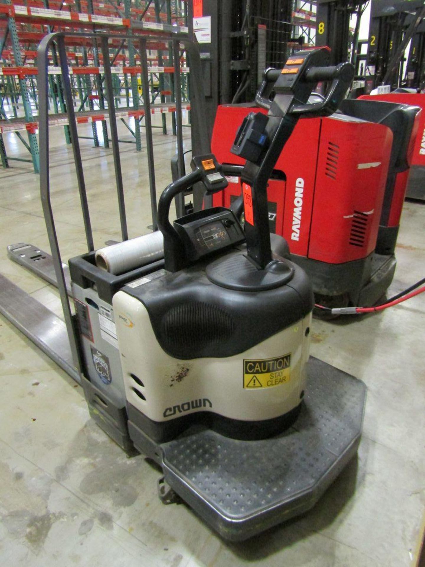 Crown 8,000 lb. Cap. Model PE4500-80 Electric Riding Double Pallet Jack, S/N: 6A287947 (2011); 24- - Image 3 of 5