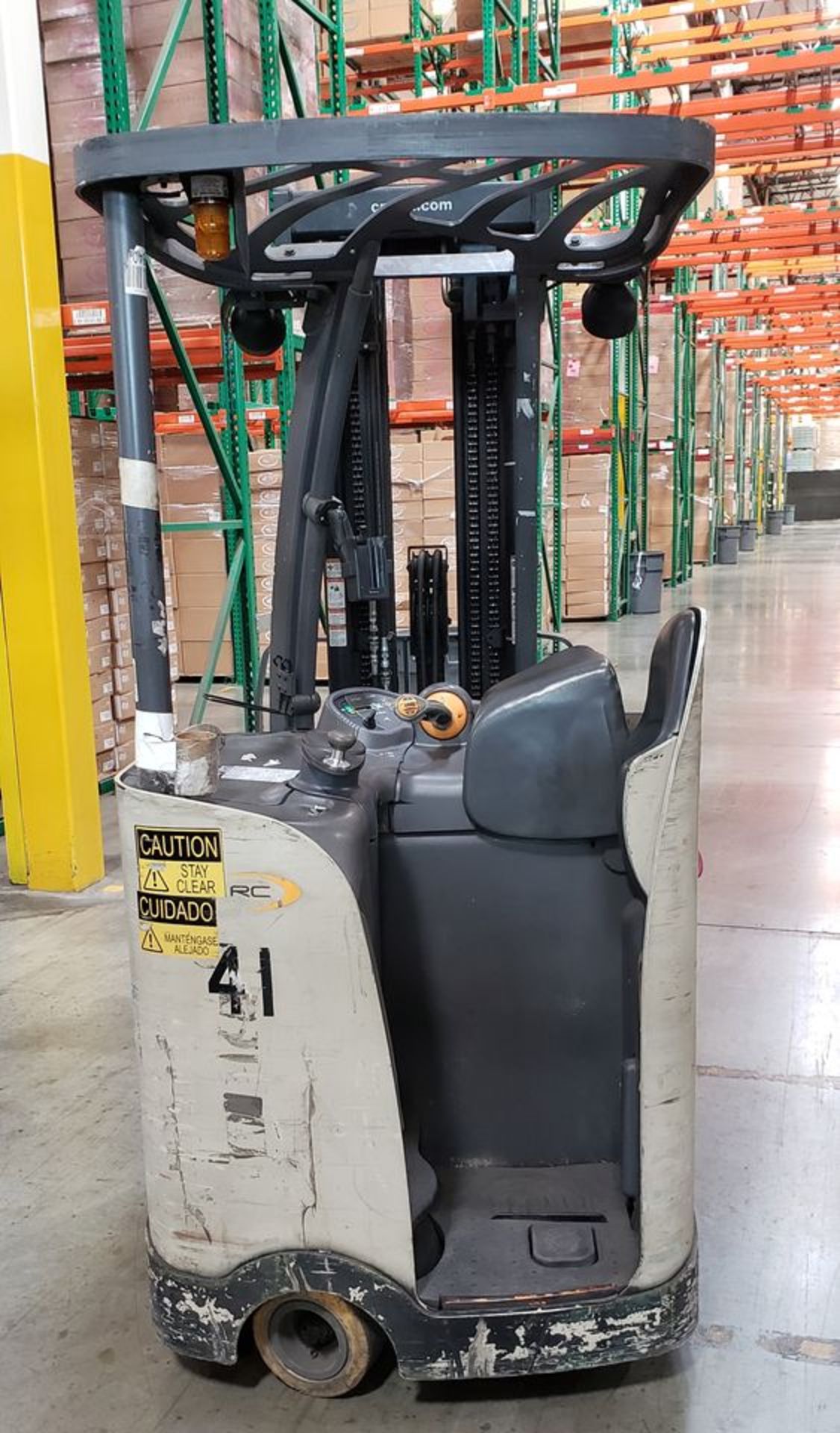 Crown 4,000 lb. Model 1A374244 Electric Standup Riding Forklift, S/N: 1A379436 (2011); with 270 - Image 4 of 8