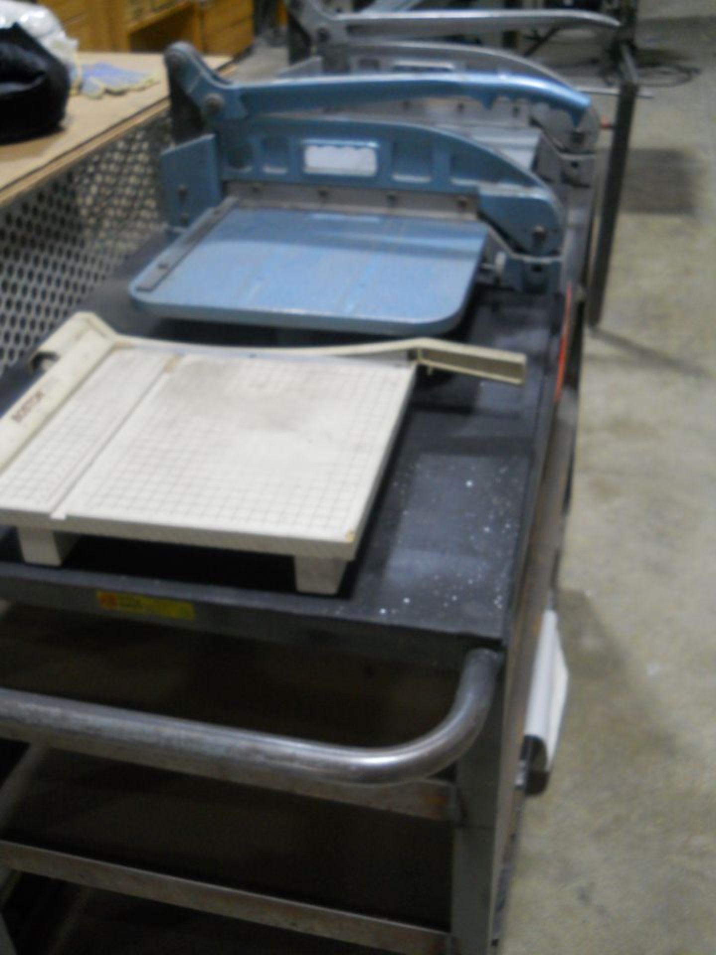 Lot - Portable Steel Cart; with (1) Ability Plastics 14 in. (approx.) Bench-Top Manual Guillotine - Image 6 of 6