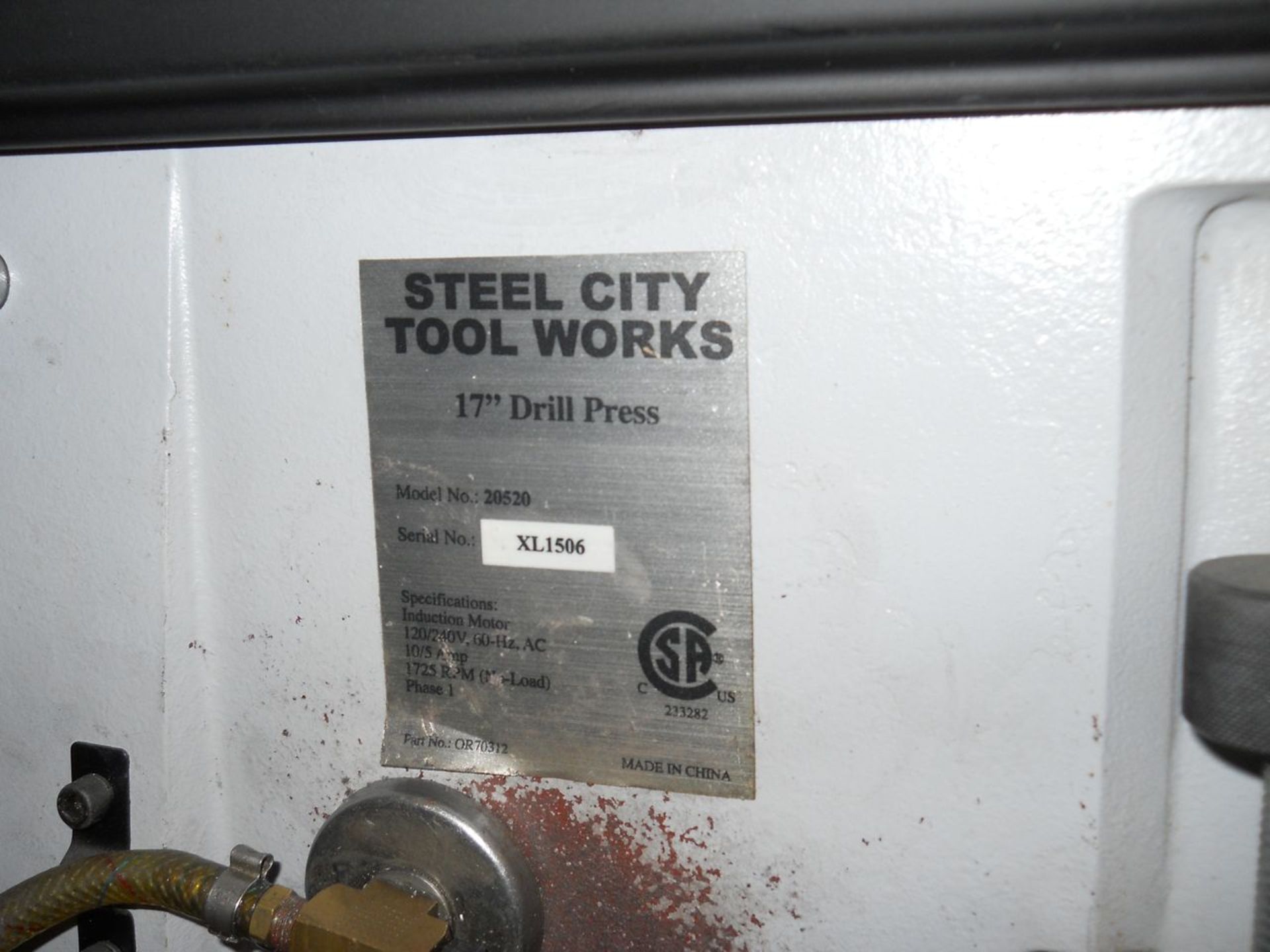 Steel City 17 in. Model 20520 Floor Type Drill Press; with Procunier Size 1 High Speed Tapping Head, - Image 4 of 5